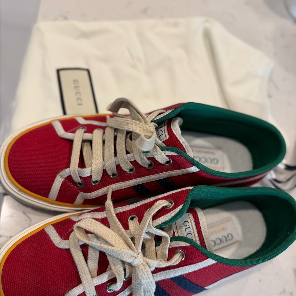 Gucci Red and White Athletic Shoes - Picture 7 of 7